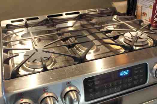How to clean black ceramic gas stove top