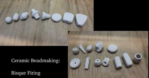 Making ceramic beads in bisque