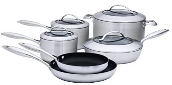 Best ceramic cookware set for high heat and oven use  Scanpan 65100000 CTX 10-Piece Deluxe ceramic Set
