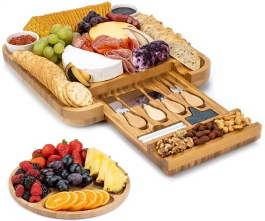 Best Cheese Cutting Board SMIRLY Cheese Cutting Board and Knife Set