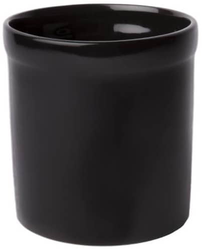 Black Ceramic Utensil Holder American Mug Pottery Ceramic Utensil Crock Utensil Holder