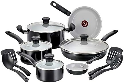 5. T-fal Ceramic Nonstick 14-Piece Cookware Set