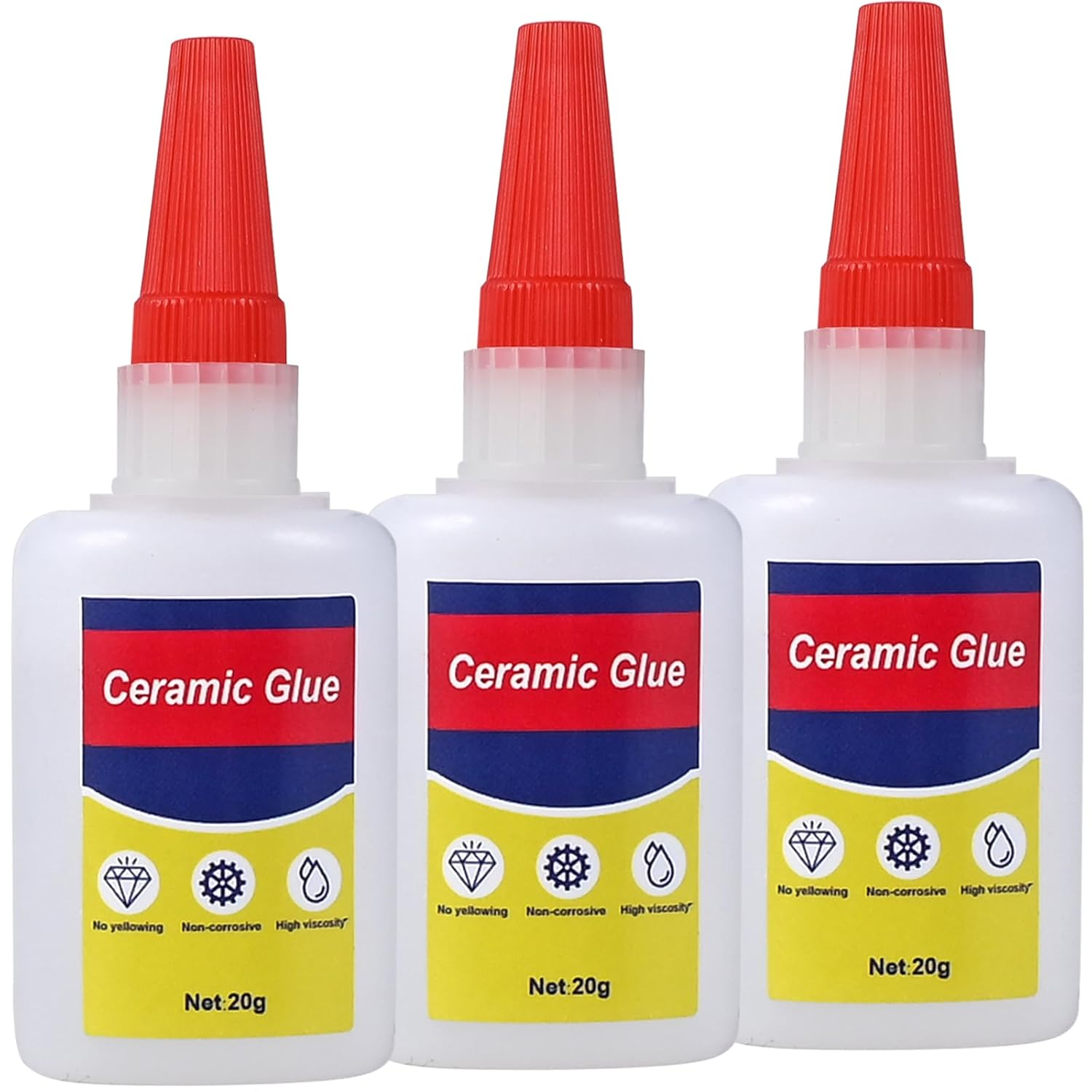 Ceramic glue 30g super glue instant ceramic super glue porcelain and pottery repair fast drying heat resistant waterproof strong adhesive