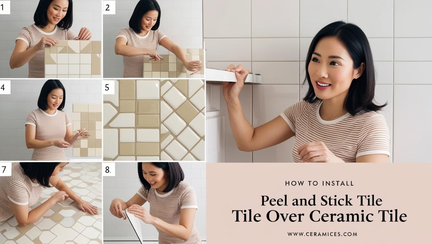How to Install Peel and Stick Tile Over Ceramic Tile