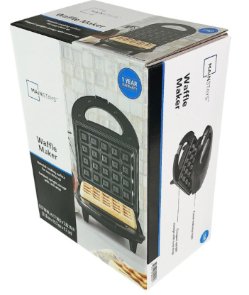 Mainstays Classic Black Non-Stick Ceramic Waffle Maker