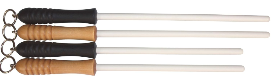 Idahone Fine Ceramic Sharpening Rod (12", Black Handle)