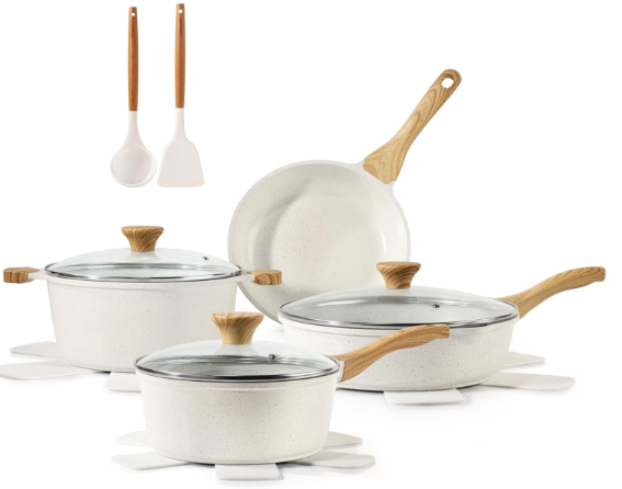 SENSARTE Nonstick Ceramic Cookware Set (13-Piece)