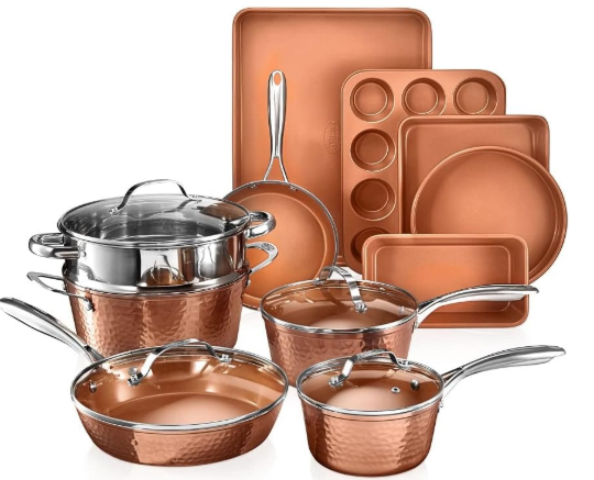 Gotham Steel 15-Piece Ceramic Cookware Set