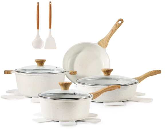 SENSARTE Nonstick Ceramic Cookware Set (13-Piece)