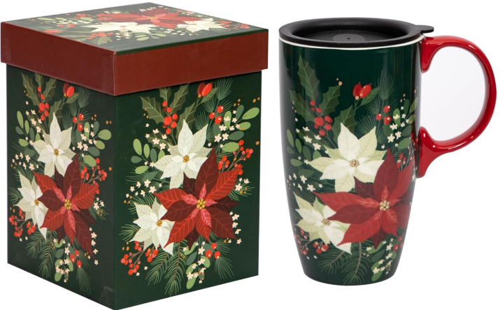 Topadorn 17 oz Tall Ceramic Travel Mug with Sealed Lid