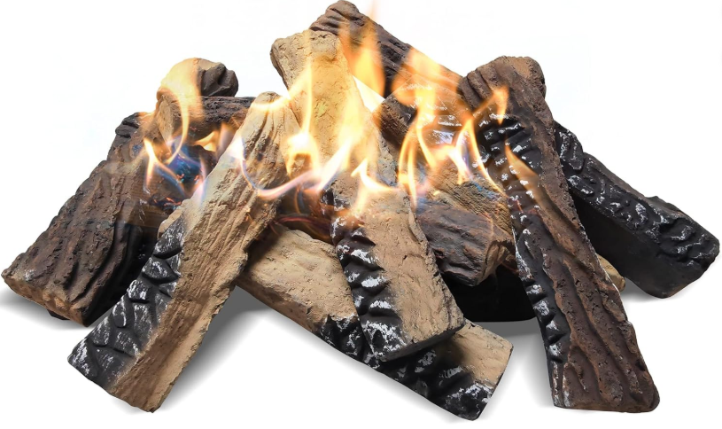Skypatio 10-Piece Gas Fireplace Logs Set