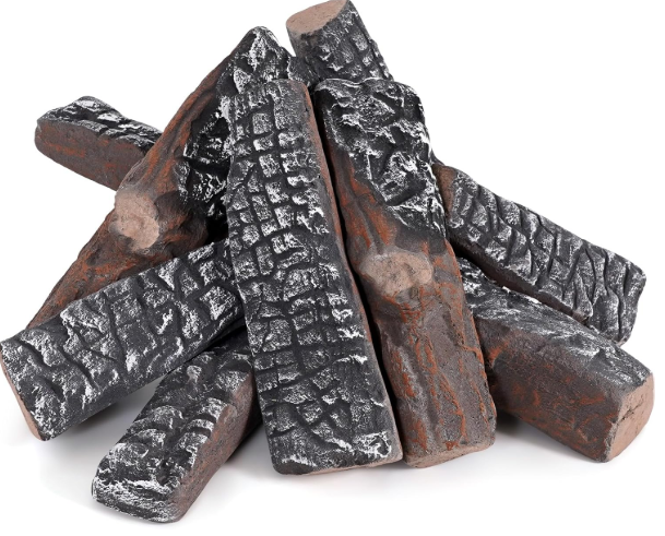 Stanbroil Gas Fireplace Logs Set – Ceramic White Birch