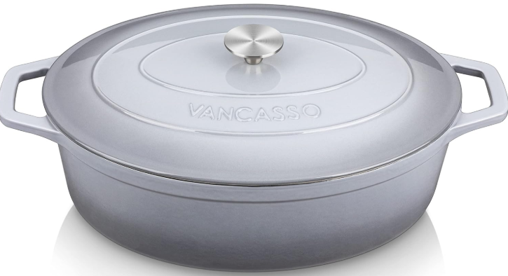 vancasso Enameled Cast Iron Dutch Oven, 9.3 Quart