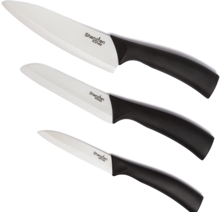 Shenzhen Knives 3-Piece White Ceramic Knife Set