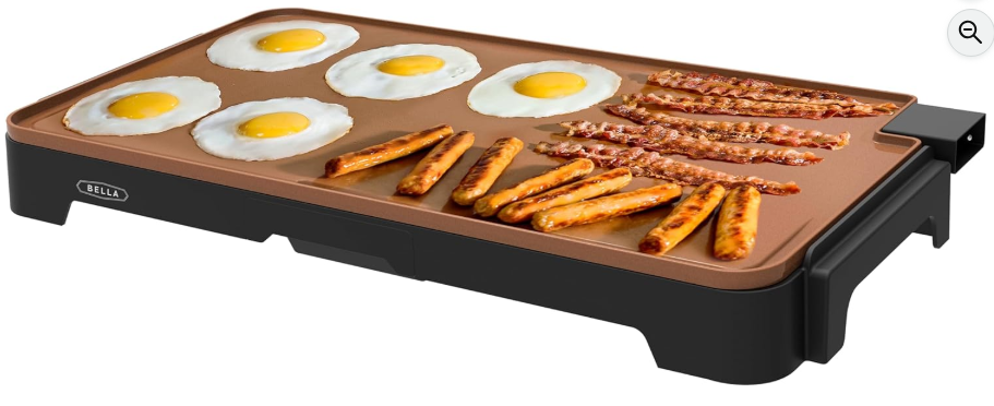 BELLA XL Electric Ceramic Titanium Griddle – 12" x 22"