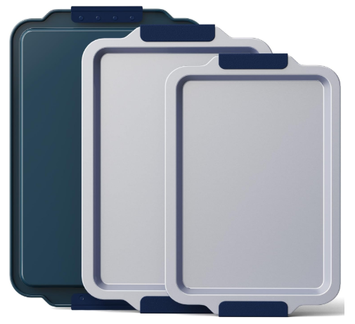BRONYPRO Non-Stick Ceramic Baking Sheet Pan Set of 3
