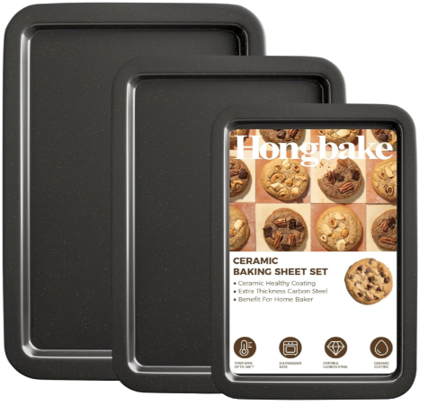 HONGBAKE Ceramic Baking Sheet Pan Set