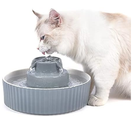 VinDox 2.1L Ceramic Cat Water Fountain