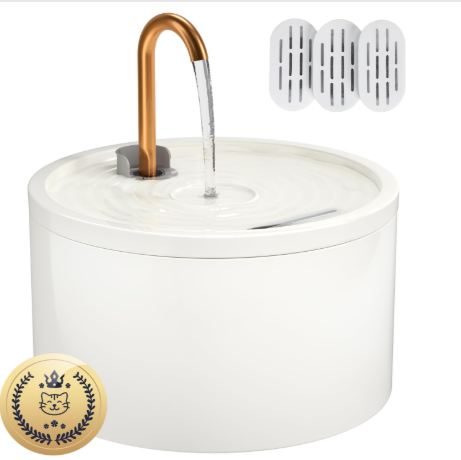 MISFANS Ceramic Cat Water Fountain – 2.1L/71oz