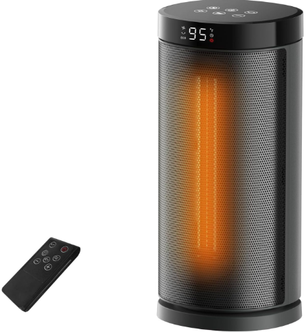 Sunnote Space Heater (1500W Fast Heating, 80° Oscillating, Remote, 5 Modes)