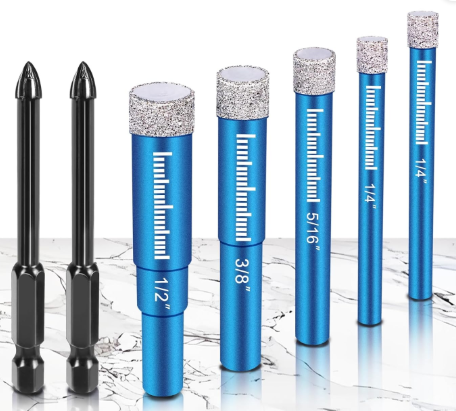7-PCs Samest Dry Diamond Drill Bits Set