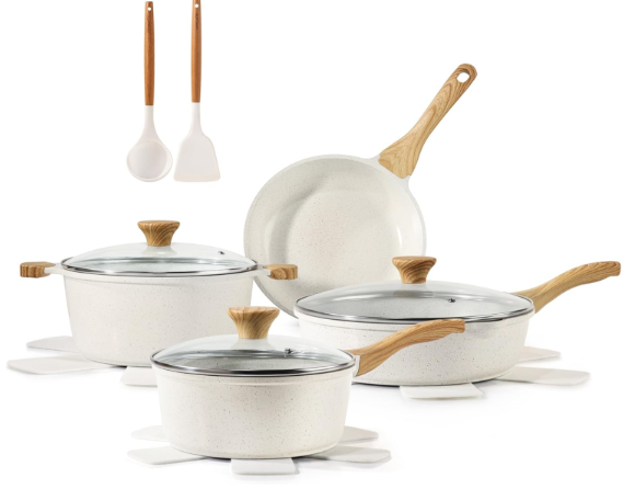 SENSARTE Nonstick Ceramic Cookware Set (13-Piece)