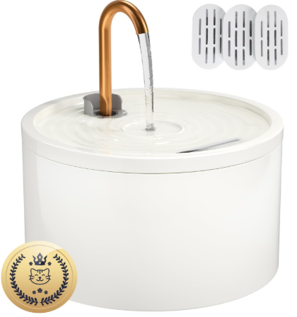 MISFANS Ceramic Cat Water Fountain – 2.1L/71oz