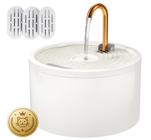 DOOOB Ceramic Cat Water Fountain – 2.1L/71oz