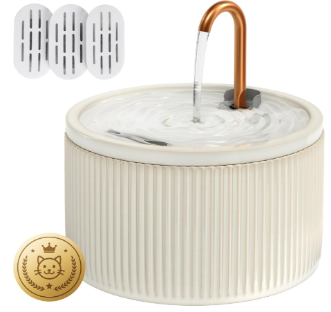 DOOOB Ceramic Cat Water Fountain 2.1 L/71 oz