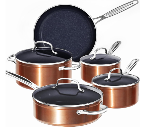 Nuwave 7-Piece Healthy Duralon Blue Ceramic Cookware Set