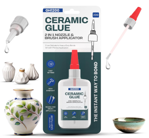 GH1200 Ceramic Glue Repair with Brush Applicator & Nozzle (20 g)