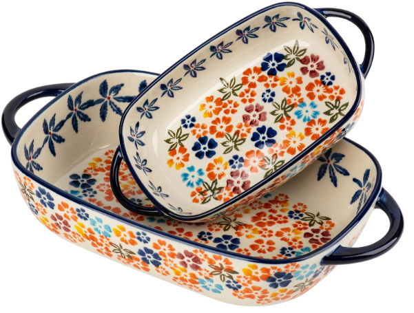 ONECCI Ceramic Baking Dish Set of 2