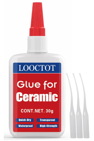 ALECPEA 20g Ceramic Super Glue for Porcelain & Pottery Repair