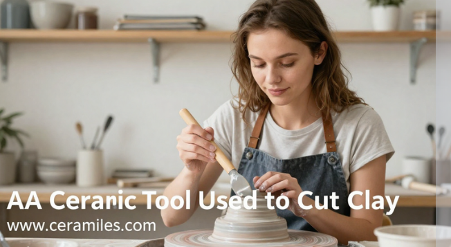 A Ceramic Tool Used to Cut Clay