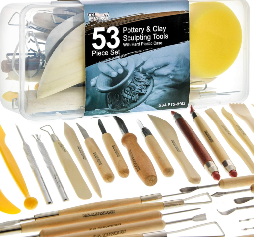 U.S. Art Supply Pottery & Clay Tools Set 53-Piece