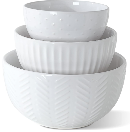 HAPPY KIT Ceramic Mixing Bowls Set