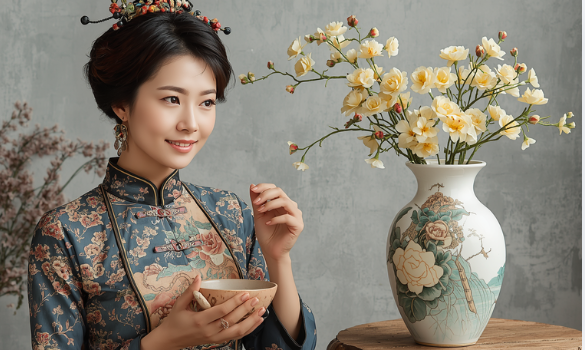 A Uniquely Designed Vase Ceramic Art Piece