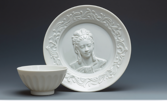 A White Vitrified Translucent Ceramic China